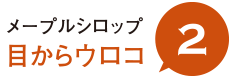 メープルシロップ　目からウロコ　２