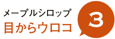 メープルシロップ　目からウロコ　３