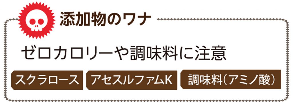 添加物のワナ ゼロカロリーや調味料に注意