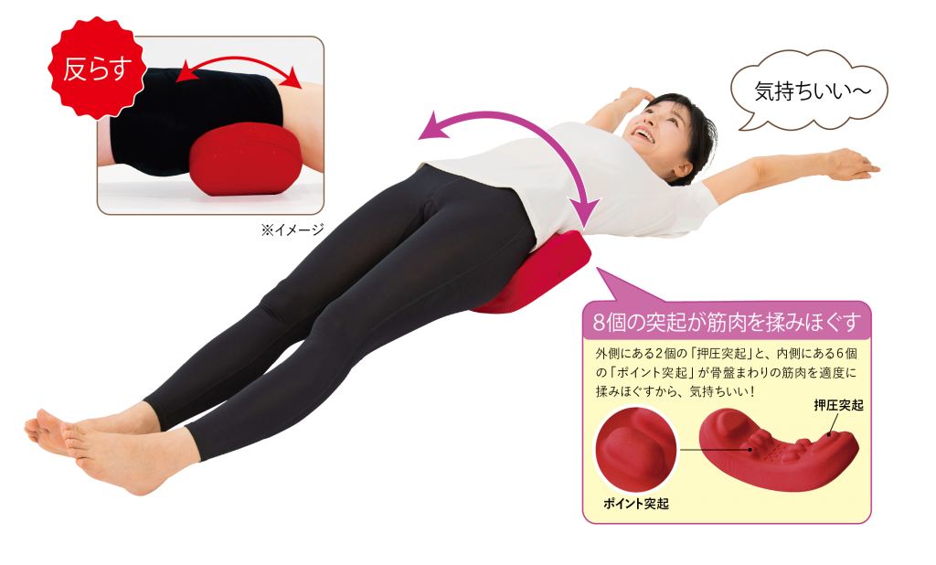 骨盤ダイエット枕 使用図