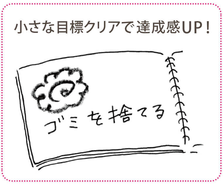 小さな目標クリアで達成感UP