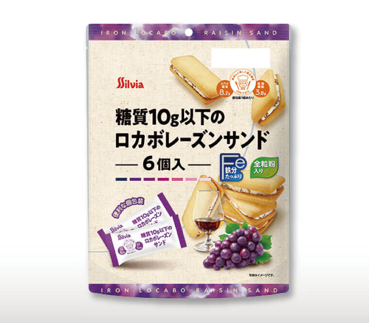 糖質10g以下のロカボレーズンサンド