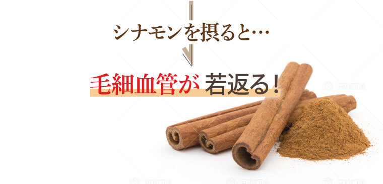 cinnamonを摂ると毛細血管が若返る！