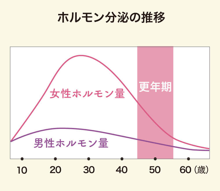 ホルモン分泌の推移グラフ