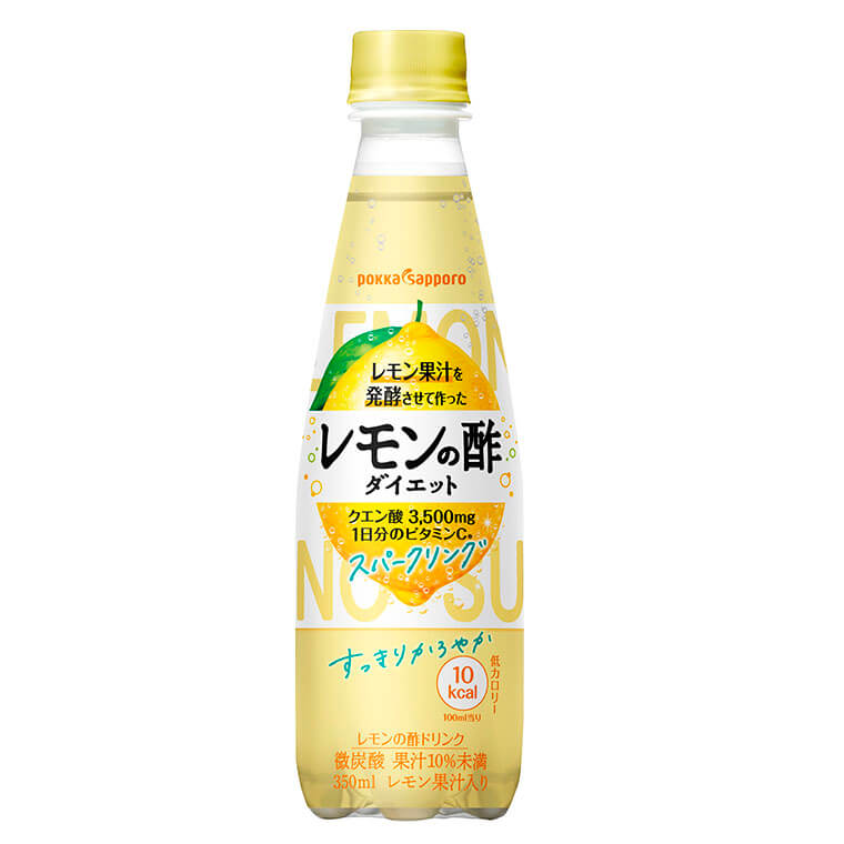 レモン果汁を発酵させて作ったレモンの酢ダイエットスパークリング 350ml PET