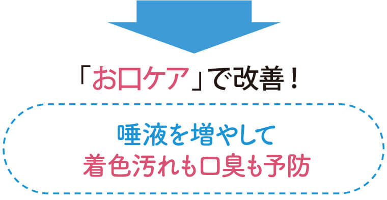 お口ケアで改善！唾液を増やして着色汚れも口臭も予防