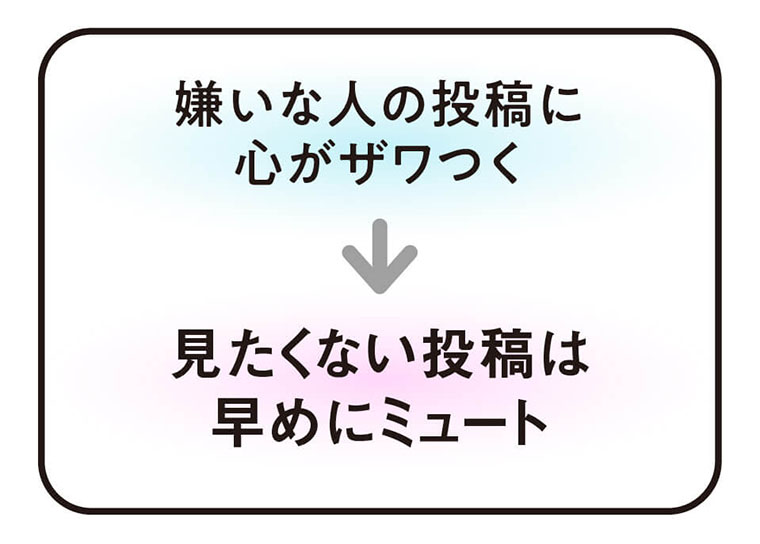 嫌いな人の投稿にざわつく