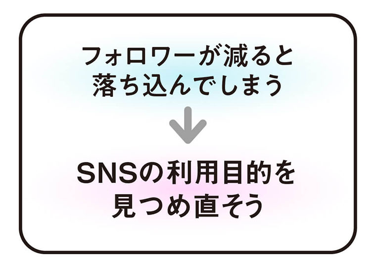 フォロワーが減ると落ち込む