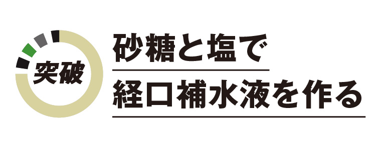 砂糖と塩で経口補水液を作る