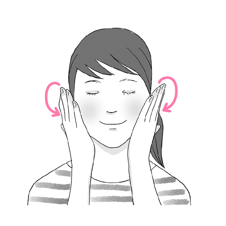 ゆっくりと優しくくるくる回す
