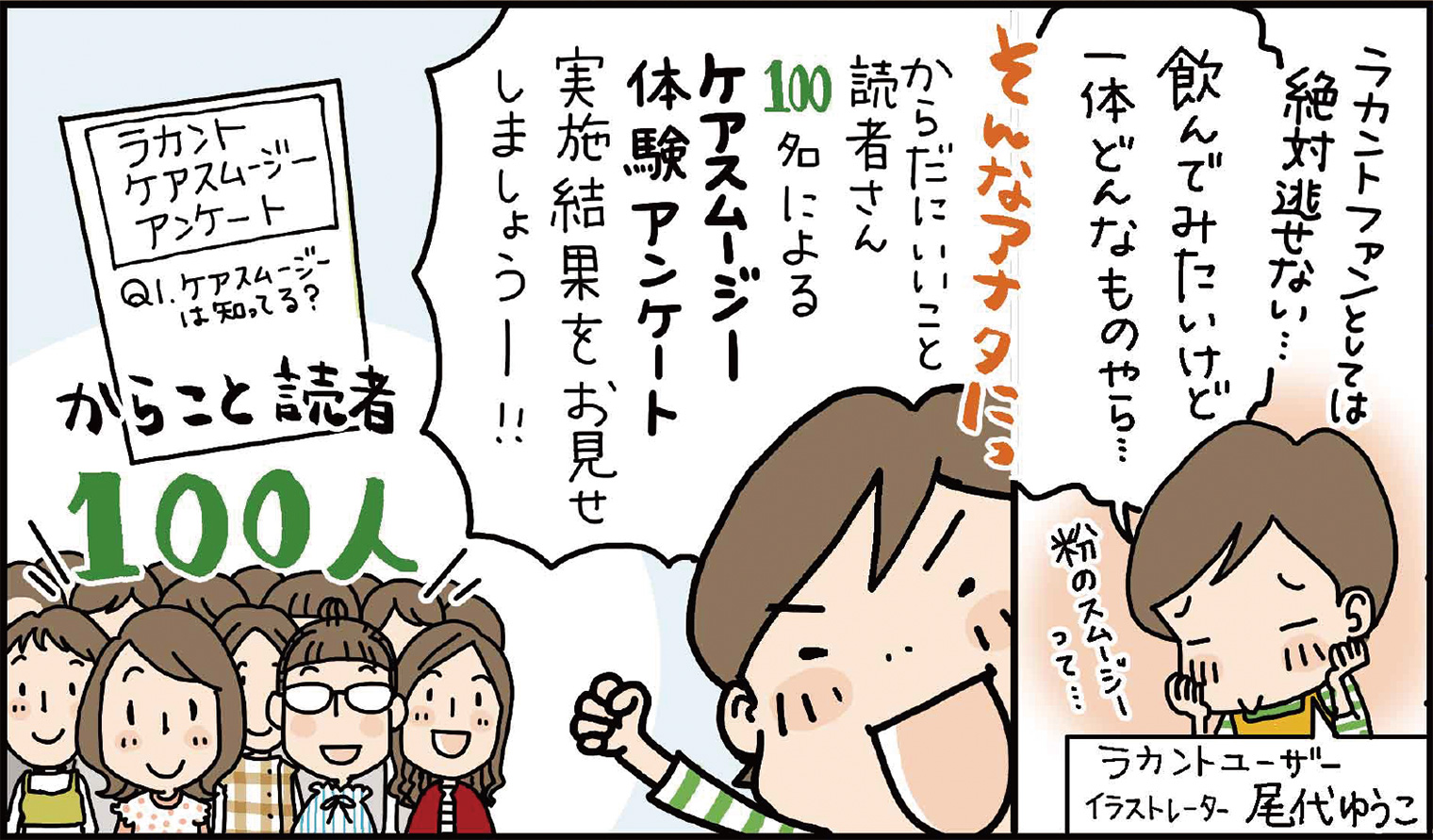 そこで、からだにいいこと読者100名に体験アンケートを実施！