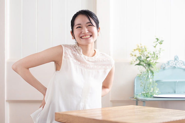 腰痛が改善した女性