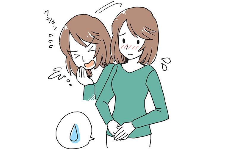 尿漏れに悩む女性