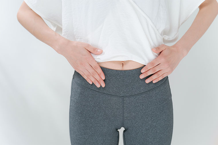 女性の腹部