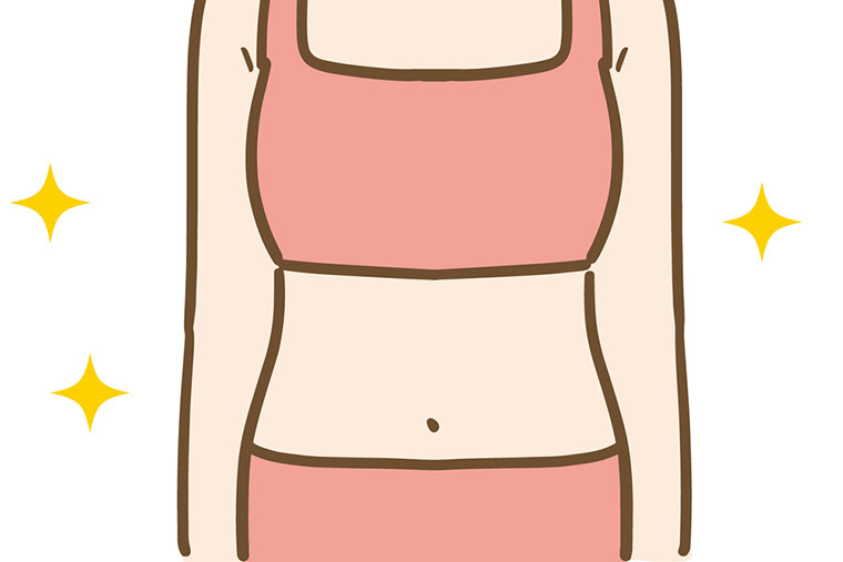 くびれた女性のウエスト