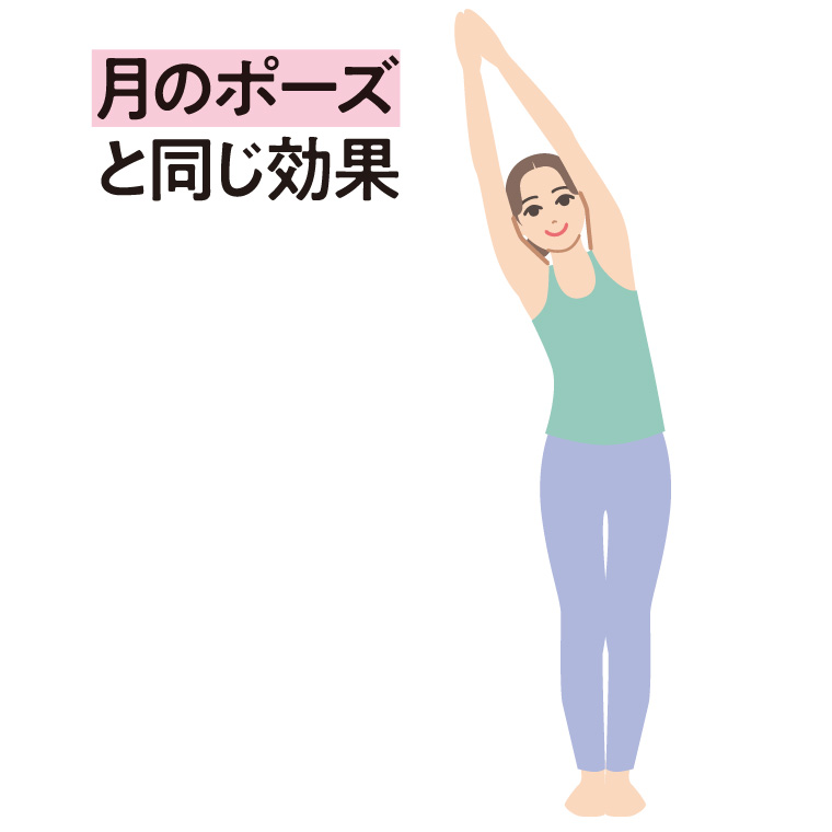 月のポーズ