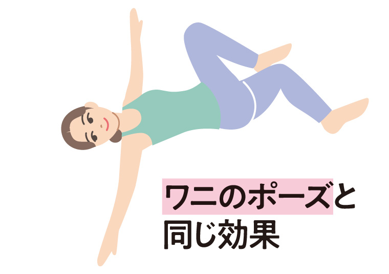 ワニのポーズ