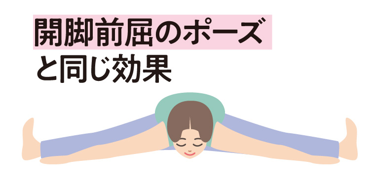 開脚前屈のポーズ