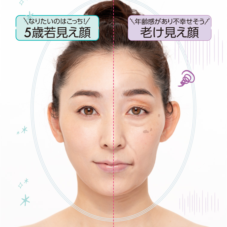 若見え老け見えの見比べ