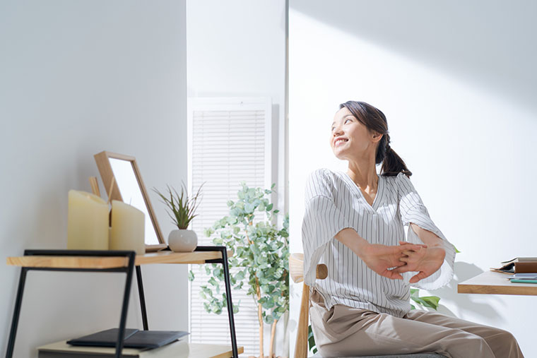 息抜きのストレッチ