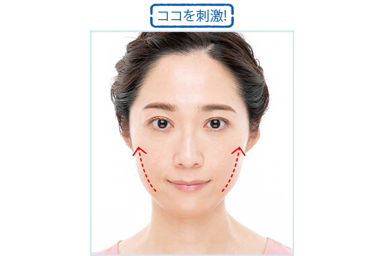 口元のシワほうれい線を伸ばす
