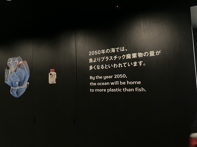 2050年の海では魚よりプラスチック廃棄物の量の方が多くなる 展示