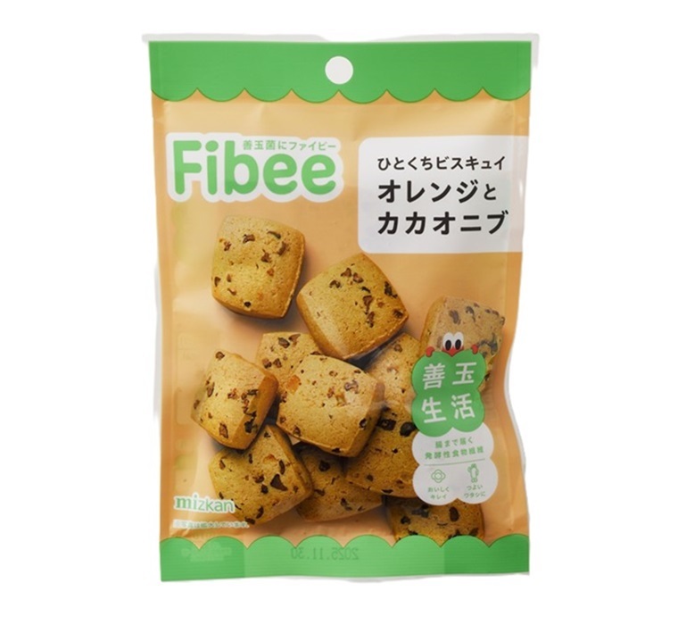 ミツカン「Fibee」ひとくちビスキュイ　オレンジとカカオニブ