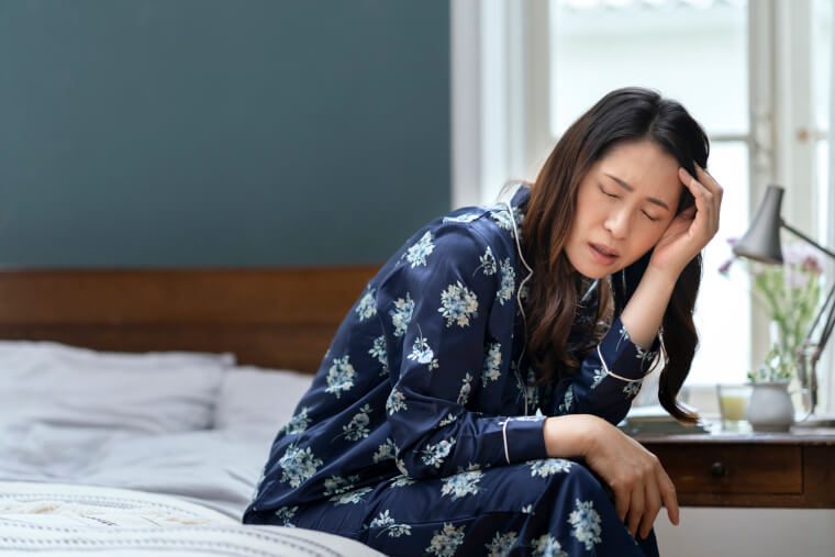 眠れない女性