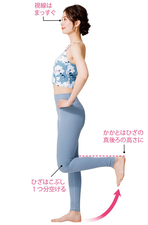 左脚を後ろに曲げる