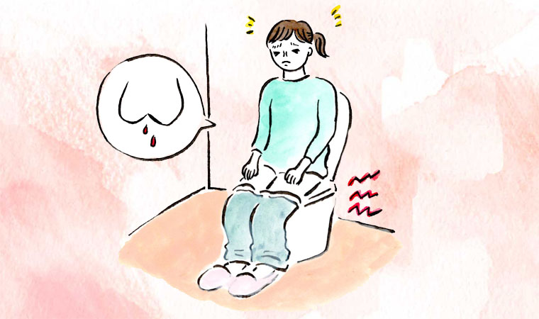 お尻が痛い女性
