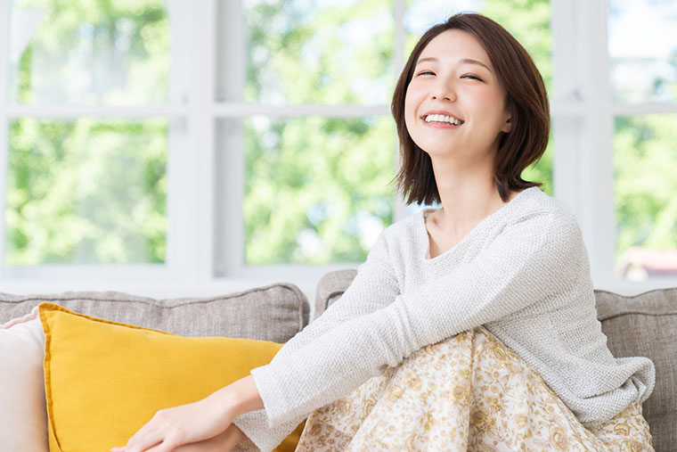 笑顔な女性