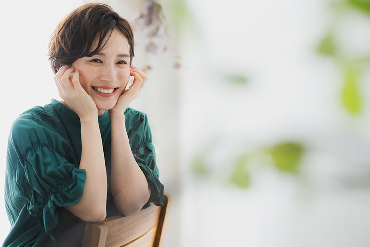 笑顔な女性