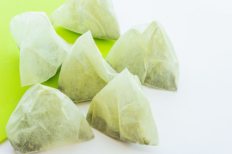 緑茶のティーバッグ