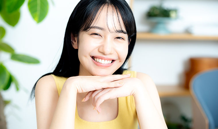笑顔な女性