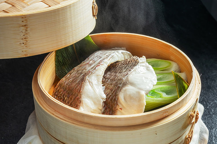 蒸し魚