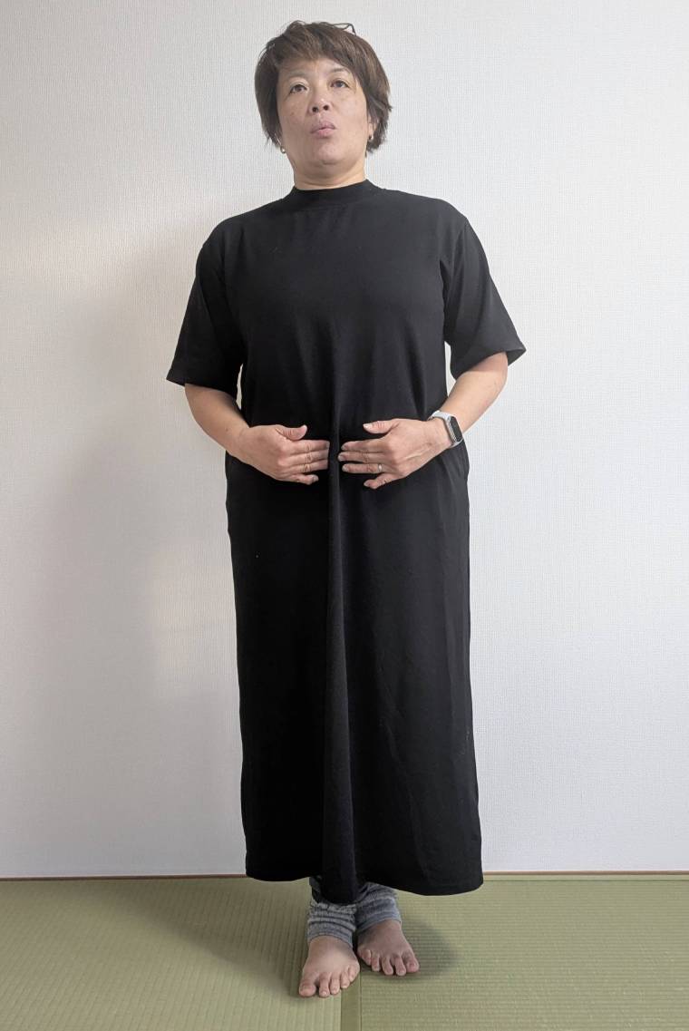 アンバサダーがブーストブレスを実践中