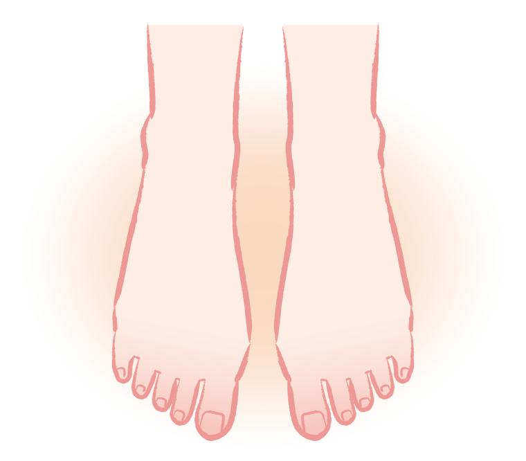 温かくなっている足