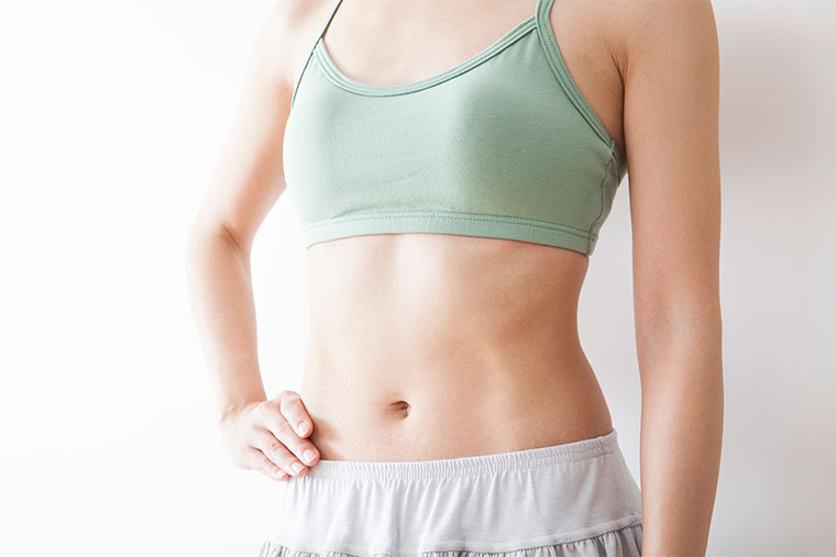 女性の引き締まったウエスト