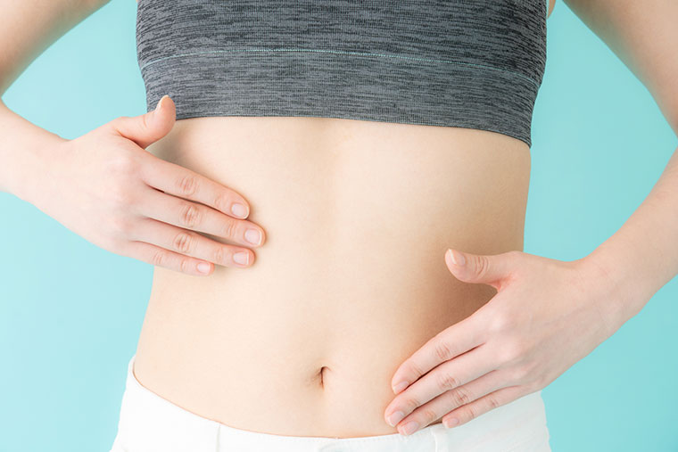 引き締まった女性のウエスト