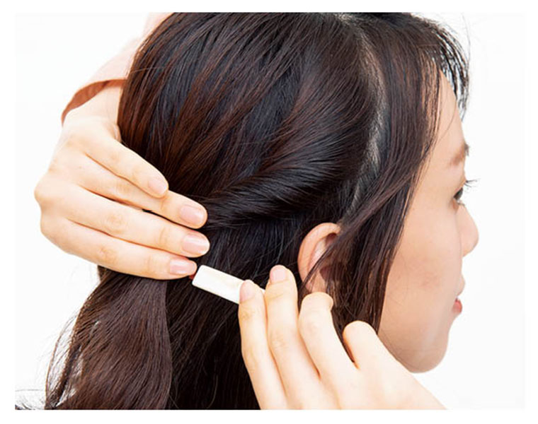 ピンやクリップで留める