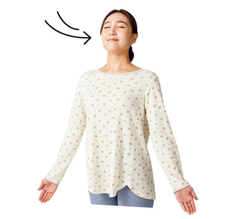 深呼吸で効果アップ