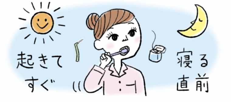朝と寝る前歯磨き