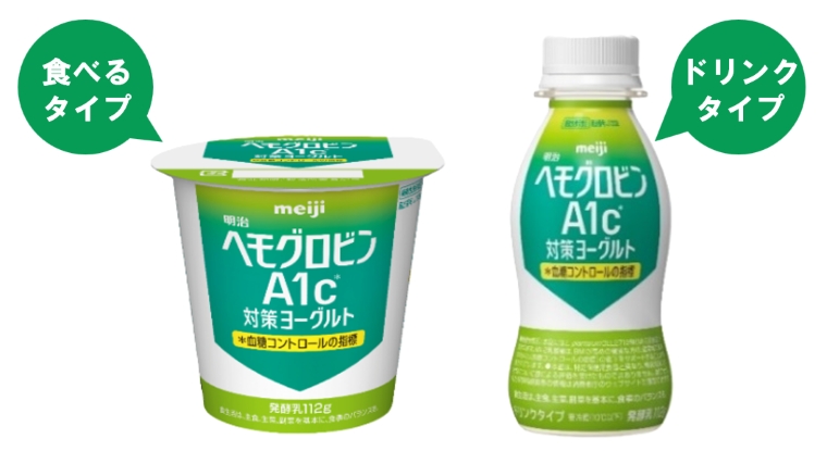 ヘモグロビンA1cヨーグルトとドリンク