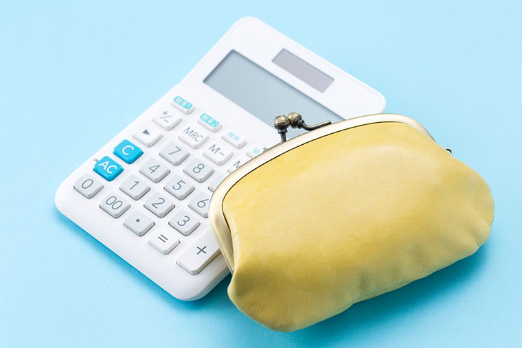 お財布と電卓