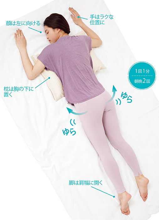 「うつぶせゆらゆら」のやり方